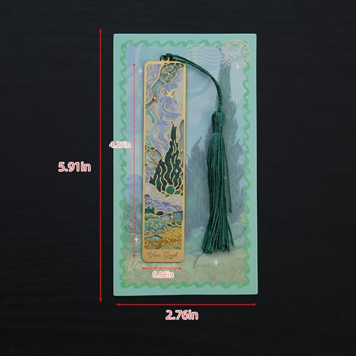 Bookmarks, Golden Oil Painting Theme Gift, Adults, Teens, 1 Pack - style: Green Fields