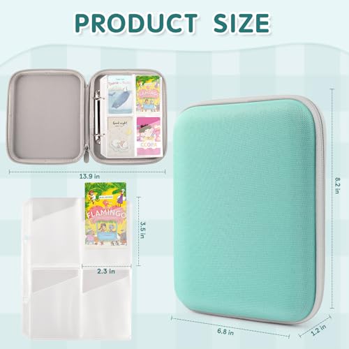 Card Holder for Yoto Cards, 80-Pockets Card Binder with Zipper - color: Green