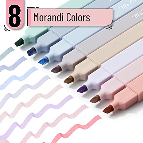 Mr. Pen- Aesthetic Highlighters No Bleed, 8 Pack, Morandi Colors | Chisel Tip, Cute Highlighters Assorted Colors for Journaling, Highlighting, Underlining, Fast Dry, Back to School Supplies - color: Morandi Colors, size: 8 Pack