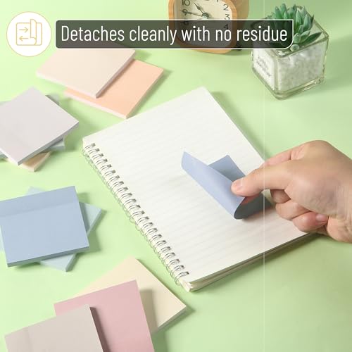 Mr. Pen- Sticky Notes, 3"x3", 12 Pads, 600 Sheets, Soft Vintage Colors - color: Soft Vintage