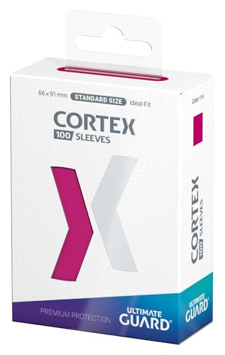 Ultimate Guard Cortex Outer Card Sleeves, 100 Standard Size TCG Sleeves, 66 x 91mm, Pink Back, Glossy Finish, No PVC & Acid-Free, High Clarity - color: Pink, size: Standard Glossy