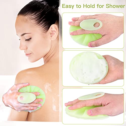 INNERNEED Silicone Body Cleansing Brush Exfoliating Scrubber, Green - color: Green