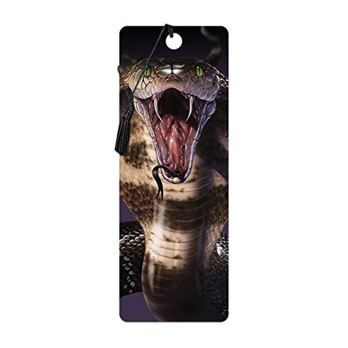 3D LiveLife Snake Bookmark - Cobra Lenticular Page Marker - color: Cobra