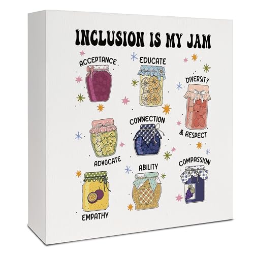 Neurodiversity Autism Awareness Decor, Special Education Teacher Gifts, Special SPED Education Classroom Supplies, Autism Teacher Gifts Wood Signs for Home Room Desk Table Shelf, 5x5 Inch - color: Teacher-Neurodiversity