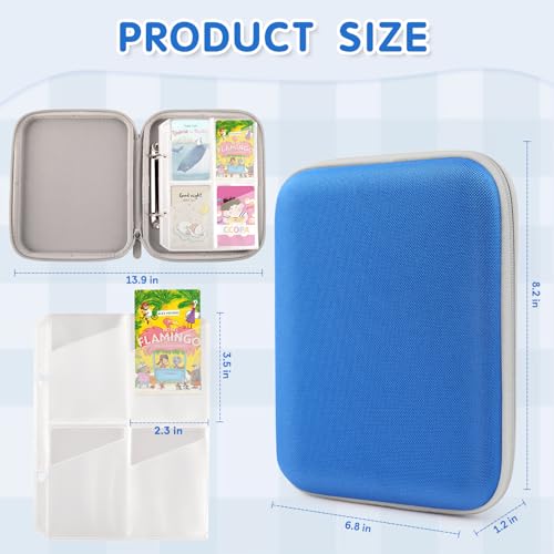 Card Holder for Yoto Cards, 80-Pockets Card Binder with Zipper - color: Blue