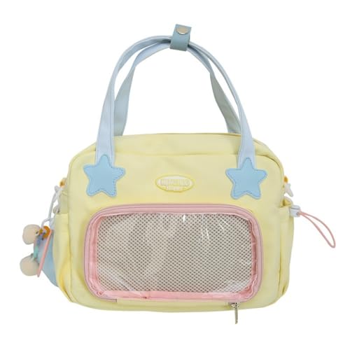 Japanese Ita Backpack Cute Bags Kawaii Y2K Bags Crossbody Purse Messenger Bags for Women Shoulder Bag Tote (Yellow) - color: Yellow