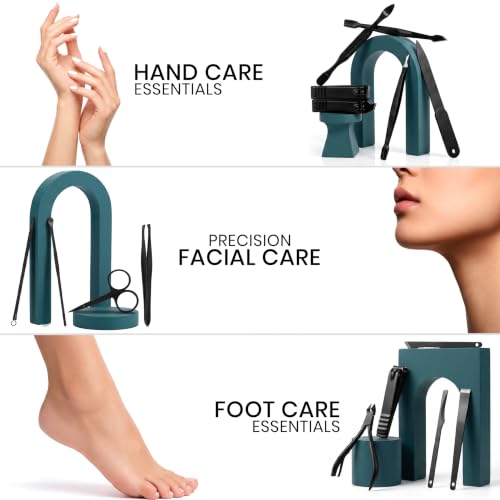 Utopia Care Manicure Set Professional Nail Clippers Kit - color: Black, size: Pack of 16