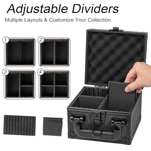 Premium Graded Card Storage Box, 2-Slot Dustproof Case, 60 PSA Slabs & 30 Card Bricks, for NBA, Yu-Gi-Oh! & Sports Trading Cards - size: small