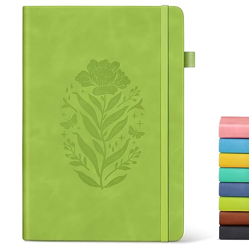 Lined Journal Notebook for Women, A5 Hardcover Leather Journals for Writing, 200 Pages Thick Travel Daily Journal, College Ruled Notebook for Work School, Note Taking, Business 5.75'' X 8.38'' Cyan - color: Cyan