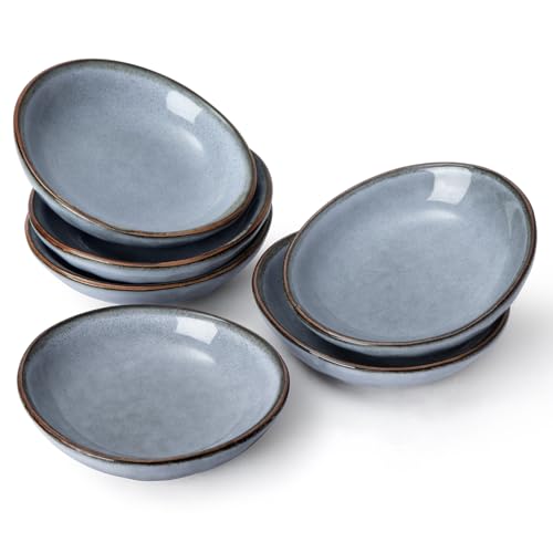 famiware Ceramic Soy Sauce Dish, 2.1oz Dipping Bowl Set of 6, Blue - color: Blue, size: 6pcs