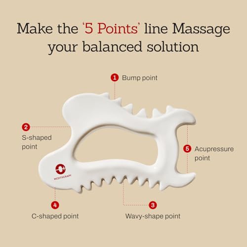 MEDITHERAPY SOKSAL GUASHA,Ceramic Gua Sha,Body Massage Tool, Korean Body Guasha, Guasha Board, Face Lift, Muscle Relief Massage Board (Body Massager) - style: BODY MASSAGER