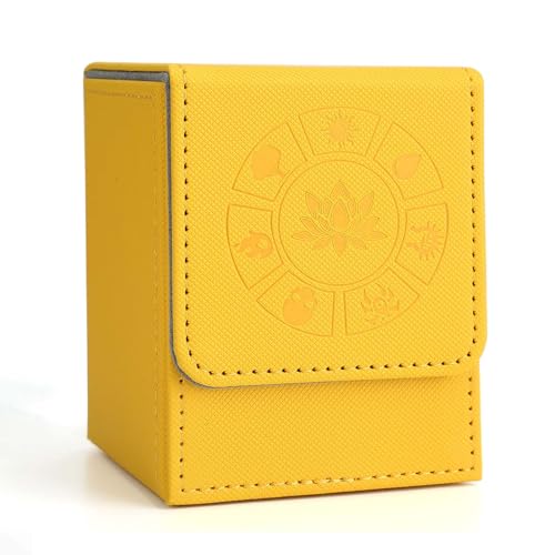 Arkeiliy MTG Deck Box 110+ Storage Sleeved Cards for Magic Commander - color: Yellow III