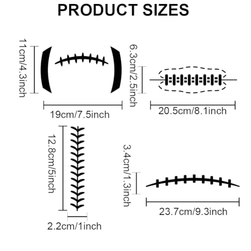 MAYJOYDIY Football Sewing Thread Stencils, 11.8x11.8 inch, 2 Pack with Paint Brush, Sports Ball Drawing Templates - color: Football Sewing Thread