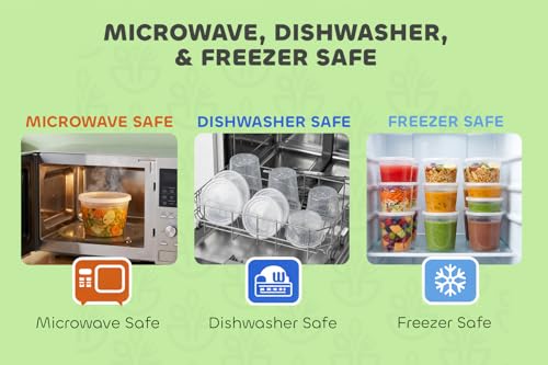 48 Sets Plastic Food Storage Deli Containers w/ Lids 8oz, 16oz & 32oz Quart - size: 48 Sets (3 Sizes: 8, 16 & 32 oz)