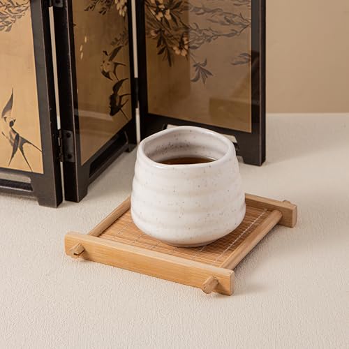 Ceramic Tea Cup Set, 5OZ Espresso Cups, Speckle, Set of 4 - color: Speckle