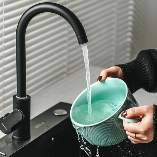 Ceramic Soup Bowl with Handle, 38 oz Microwave Safe, Mint Green - color: Mint Green