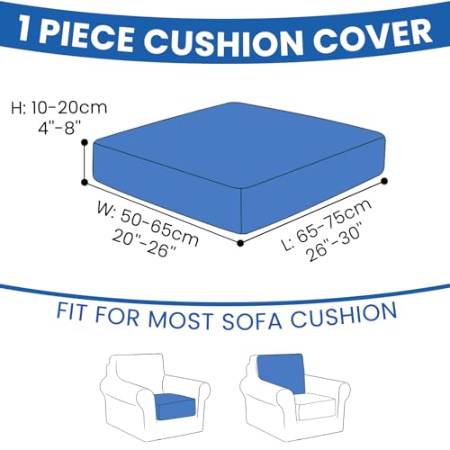 Super Stretch Sofa Cushion Covers (1 Piece, Light Gray) - color: Light Gray, size: 1 Cushion Chair