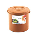 E-Jen Premium Kimchi, Sauerkraut Container Probiotic Fermentation with Inner Vacuum Lid Round (5.8 gal/ 22L) - size: 22 l