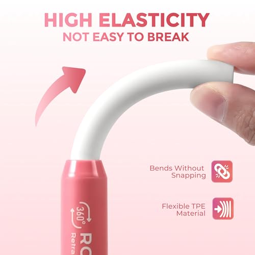 Nicpro Rotary Retractable Eraser with 5 PCS Refills-Pink - color: Pink