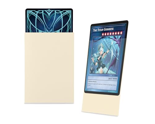 TitanShield Small Japanese Card Sleeves, Ivory (150 Sleeves) - Fits YuGiOh - color: Ivory