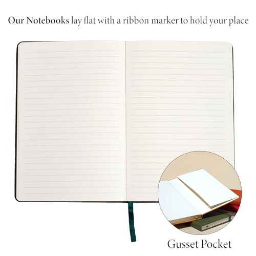 ANECDOTE. Lined Journal Notebook,192 Pages, A5 size: 8.3" x 5.4"| Hardcover - color: Evergreen, size: 8.3" x 5.4"