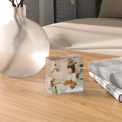 Sezanrpt Acrylic Picture Frames 2x2, 2x2 Picture Frame Mini for 2x2 Pictures, Clear Ticket Display Frame Small Tips Holder - size: 2'' x 2''