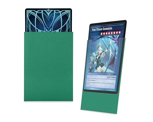 TitanShield Small Japanese Card Sleeves, Green (150 Sleeves) - Fits YuGiOh - color: Green