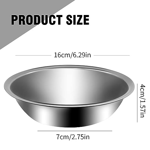10Pcs Small Stainless Steel Bowls, 6 1/2" Wide Kitchen Metal Bowl with Flat Base, 3/4" Quart Prep Bowls for Meal Prep Cooking Serving Baking - size: 6.3" Width
