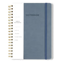 Spiral Notebook - 7.24" x 10" College Ruled Journal with Inner Pockets and 180 Pages, PU Leather Cover Business Journal, Twin-Wire Binding Notebook Perfect for Office & Home School Supplies ReefBlue - color: 001-Reef Blue-1pack, size: B5-180 pages