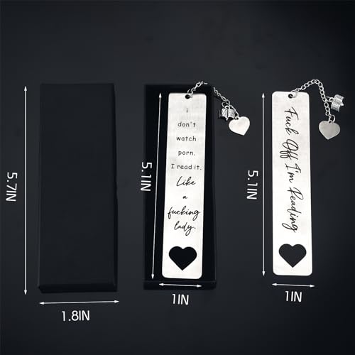 2Pcs Funny Bookmark gift for Women Men Metal Smutty Bookmarks Cute Book Marks Gift for Book Lover Smut Spicy Bookmark Graduation Birthday Gifts Unique Reading Accessories Friend Coworker Teacher Gifts - style: Ab-cute