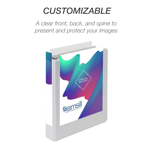 Samsill Economy 1 Inch Mini 3 Ring Binder, Round Ring Binder, Holds 5.5 x 8.5 Inch Documents, Customizable Cover, 1" View, 6-Pack, White - color: White, size: 1" View, style: 6-Pack