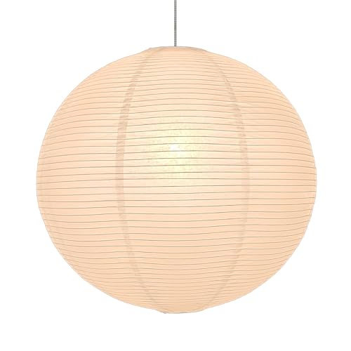 Hytsoeee(21.65Inch) Large Round Paper Lantern Lamp shade,White Rice Paper Lamp Shade,Chinese Foldable Paper Lantern Lampshade for Home Indoor Living room,Bedroom,Ceiling Decor