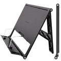 Readaeer Portable Book Stand Free Angle Adjustable Book Holder for Thick Textbook Collapsible Lightweight Book Rest (Black) - color: Black