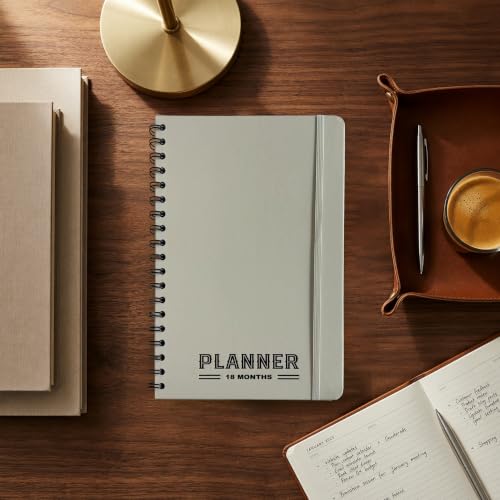 Nextnoid B5 18-Month Undated Monthly Planner, Hardcover, Beige - color: c-Beige, style: a-Monthly Undated