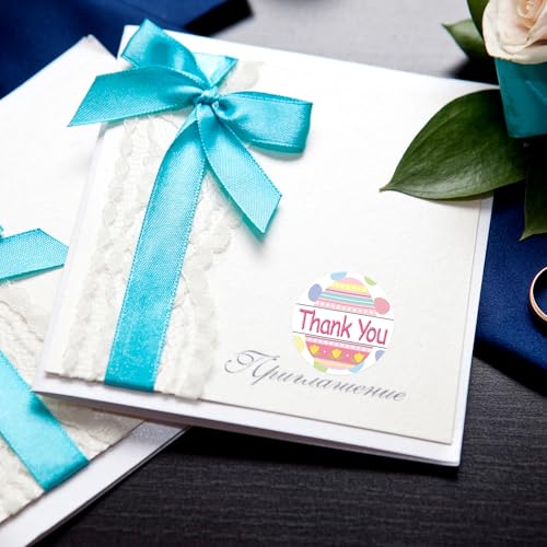 Heyfibro 500 PCS 1.5 Inch Thank You Stickers for Small Business, Baking, Gifts, Envelopes, Easter Decorations (Egg 1) - style: Egg 1