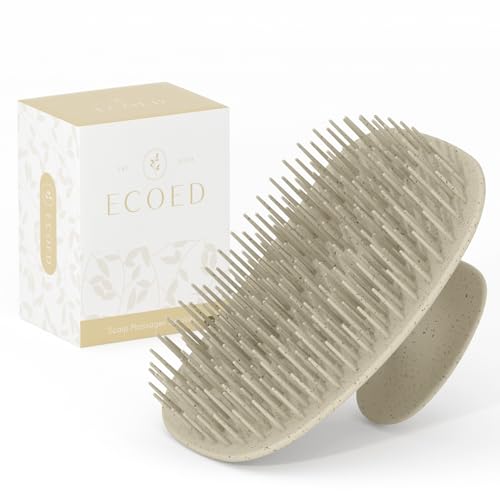ecoed Scalp Massager Shampoo Brush, Scalp Scrubber & Exfoliator (Natural) - color: Grey, size: 1PC