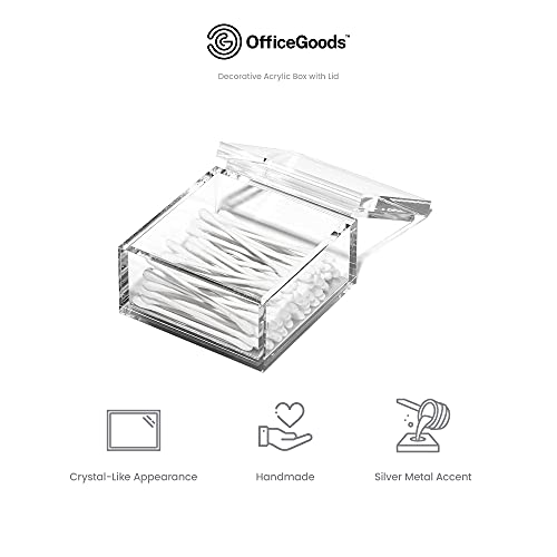 OfficeGoods Acrylic Desk Organizer with Silver Base, Large - color: Silver, size: Large