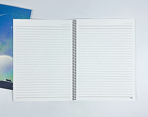 Korean Aesthetic Spiral Notebook Set, 4 Pack, Cute Scenery Design, Lined - style: Lined Notebook