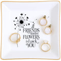 PUDDING CABIN Birthday Gift for Women Best Friend Ring Trinket Dish - If Friends were Flowers I'd Pick You - Friendship Gifts for Women Friends Mothers Day Granduation Christams - color: If Friends were Flowers I'd Pick You