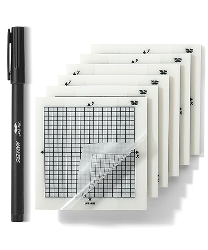 Mr. Pen- Transparent Graph Sticky Notes, 3x3 Inch, 6 Pads, 50 Sheets/Pad
