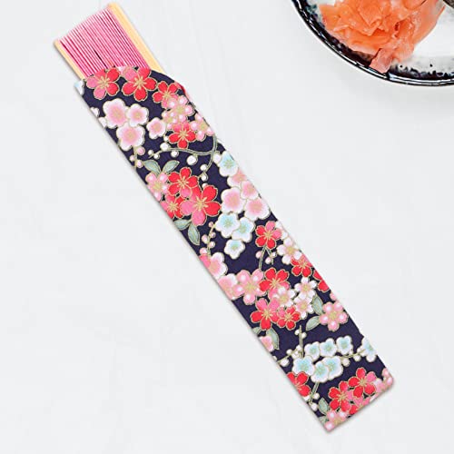 Japanese Fan Cover Silk Folding Hand Fan Sleeve Protective Carrying Case Pouch for Handheld 3.7X0.65 Inch Lightweight Storage Bag