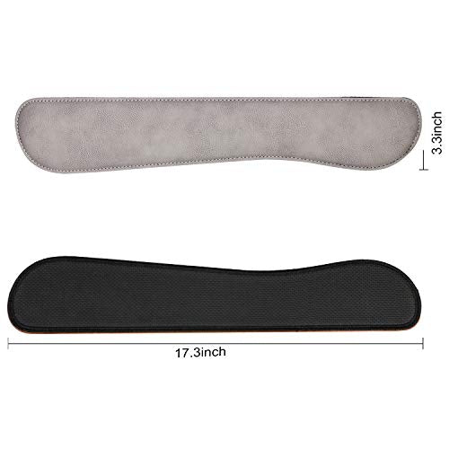 RICHEN Ergonomic PU Leather Keyboard Wrist Rest and Mouse Pad with Wrist Support, Memory Foam Set for Computer/Laptop,Gaming and Office, Comfortable for Easy Typing & Pain Relief (Gray White) - color: Gray White