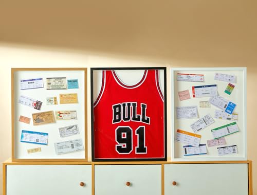 16x20 Large Shadow Box Frame with Thickened Acrylic Panel & Pins - color: Black + Thickened Panel + Foam Packaging, size: 16x20