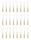 30 Pcs Mini Tassels Soft Flossy Bookmark Small Handmade Craft (Light Gold) - color: Light Gold