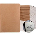 50 Pack A5 Lined Kraft Notebook Journals 8.3x5.5 In，Travel Journals Notebooks Bulk，Subject Notebooks 34 Sheets 68 Pages for Writing School Office Supplies (Blank-50 Pack) - size: Blank-50 Pack