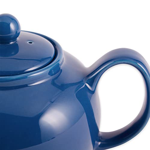 RSVP International Stoneware Teapot Collection, Microwave and Dishwasher Safe, 42 oz, Light Blue - color: Light Blue, size: 42 oz