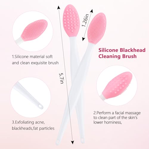 Yokilly Silicone Face Scrubber Kit: Exfoliator Blackhead Skin Care Tool - color: 7 Piece Kit