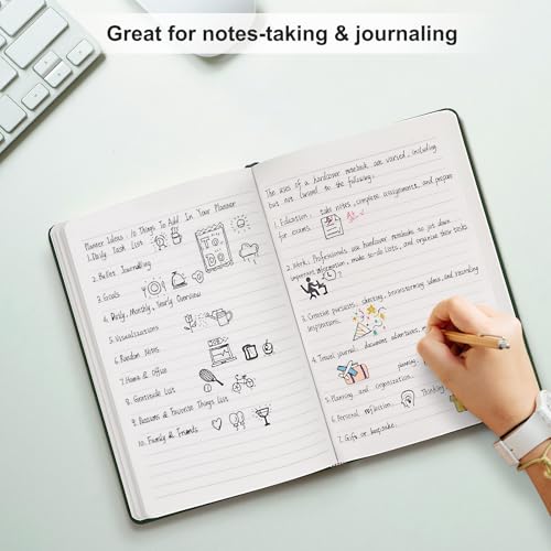 Comix Lined Journal Notebook for Work, 240 Pages, 5.5" x 8.3", Dark Green - color: Dark Green, size: 1 Pack