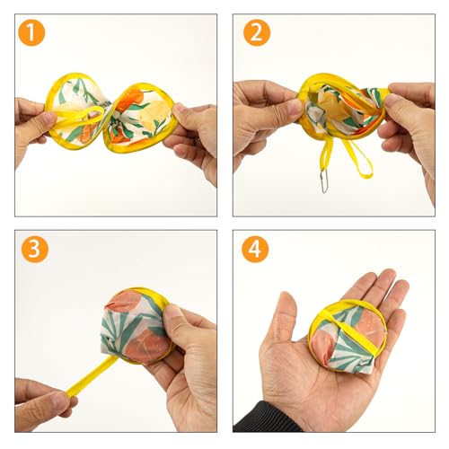 4 Styles Summer Round Foldable Hand Fan Japanese Foldable Fan Style Handheld Foldable Compact Cooling Fans,Round Folding Fan for Outdoor Games,Xmas Decoration,Festival,Party Favors,Travel,Events - color: 4Pcs Summer