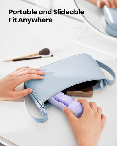 Gaiatop Portable Handheld Fan Slide, 3 Speed, Gifts for Women Girls Purple - color: Purple